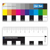 Sachverständigen-Zubehör® Graukarte für Weißabgleich als [Kunststoff Belichtungsmesser] 2er Set | Fotografie | Farbfächer | ColorChecker | Farbkarten Fotografie | Farbrad Bearbeitungsprogramm