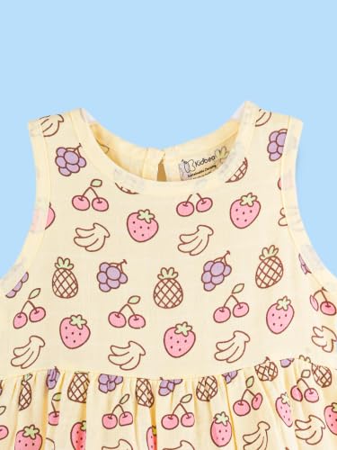 Image of Kidbea Bamboo Cotton Baby Girl Dress, Sleeveless Casual Wear Girls Frock