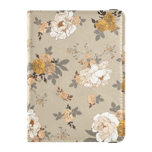 Custodia per passaporto per donne e uomini per da viaggio con blocco RFID motivo floreale Fiore della fattoria Taglia unica Casual