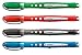 STABILO Rollerball worker+ colorful - Pack of 4 - Green, Red, Blue, Black, 0.5 mm Medium Tip, Non-Slip Grip, Smooth Writing