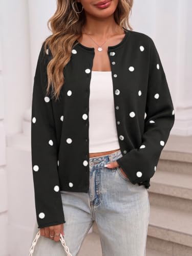 Image of Saodimallsu Womens Striped Cardigan Long Sleeve Button Down Knit Tops | Cute Lightweight Sweaters, Casual, Oversized Loose Fit, Open Front, Cozy Soft, Fall 2026 Fashion Winter