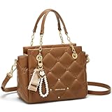 Cnoles Satchel Bag For Women Fashion Leather Handbags and Purses Shoulder Tote Crossbody Top Handle Bags Brown