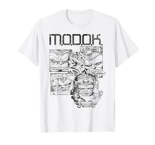 T-shirt Marvel MODOK motif imprimé cases de bande dessinée