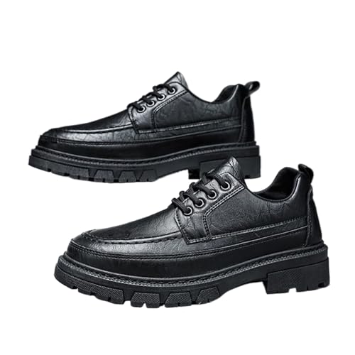 Men's Autumn Casual Leather Big Toe Shoes, Shallow Mouth Fashion Shoes，Comfortable Breathable Durable Casual Business Occasions