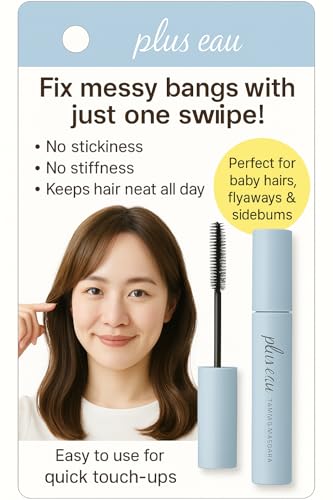 plus eau Point Repair Hair Styling Stick – Pure Soap Scent, 10ml (0.34 fl oz) – Tame Flyaways & Baby Hairs with Mascara-Style Brush – Non-Sticky, Portable, Made in Japan