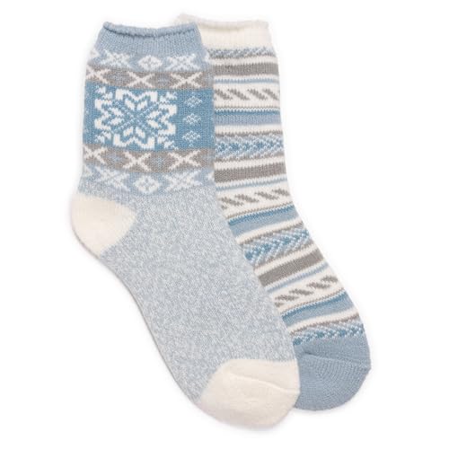 Image of MUK LUKS Women's Women's 2 Pair Pack Heat Retainer Crew Socks