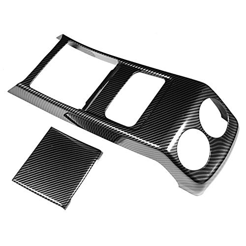 GLBクラスW247/X247(2019-2020)用リアエアコン換気口カバー2個セット - 漂うデコレーションフレームパネルtrim (46*19*11cm) (カーボンファイバー)