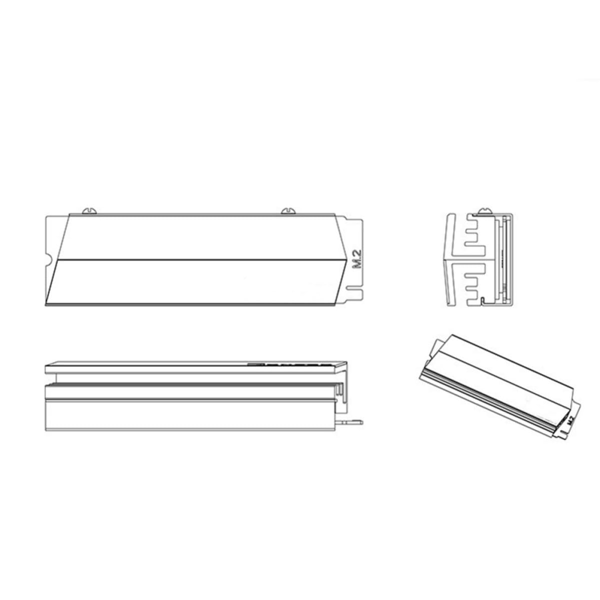 GLEAVI SSD Cooling Pad with Passive Heat Dissipation and Rust-Proof Design Aluminum Silver Heatsink Radiator and PC Cooling for 2 2280 Solid State Hard Disk for Nvme Cooler