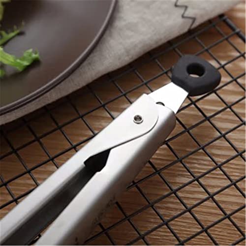 Wytrzymałe szczypce kuchenne do grillowania i gotowania, długie, pogrubione klipsy do steków, chleba i żywności, trwałe, odporne na wysokie temperatury przybory kuchenne