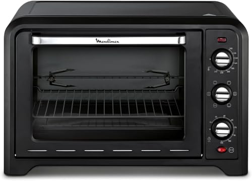 Moulinex Optimo, horno de sobremesa de 39 L con asador, compacto, convección, 7 modos de cocción, termostato de hasta 240 °C, temporizador de 120 minutos, fácil de usar, OX485810