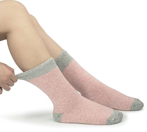 Image of BomKinta Women Thermal Socks - Thick Boot Sock Warm Winter Crew Socks - Cozy Soft Christmas Socks Size 5-10