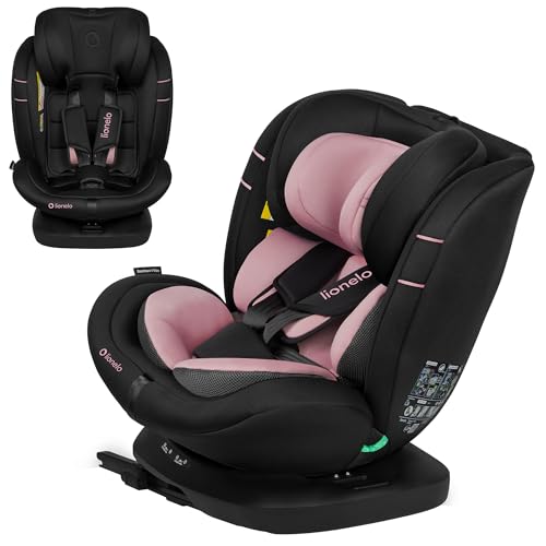 Lionelo Bastiaan i Size Silla de coche giratoria 360 para niños de 0 36 kg o de 40 140 cm, instalación en sentido de la marcha y en sentido contrario a la marcha, ISOFIX TopTether
