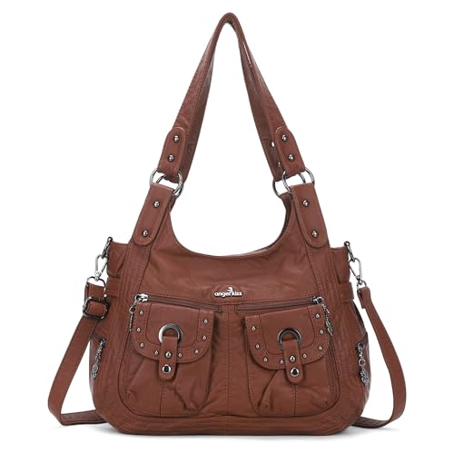 Sac à bandoulière tendance en cuir pour femme résistant et grand format
