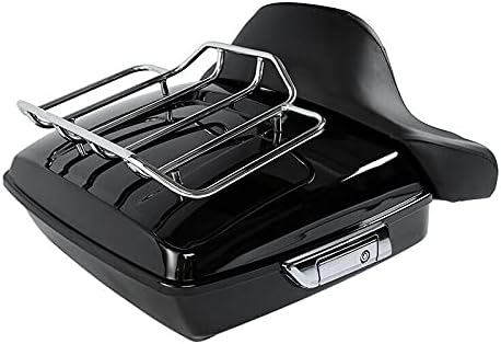 Miniatura 3 de TCMT 10.7 pulgadas Chopped Tour Pack Baúl Wrap-Around Backrest Portaequipajes Placa base Solo Rack Ajuste Para Harley Tour Pak Touring CVO Road King