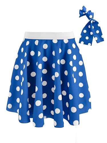JOPHY & CO. Gonna Ragazze Bambine Plissettata Midi Versatile Vita Elastica (6 Anni, Royal Foulard)