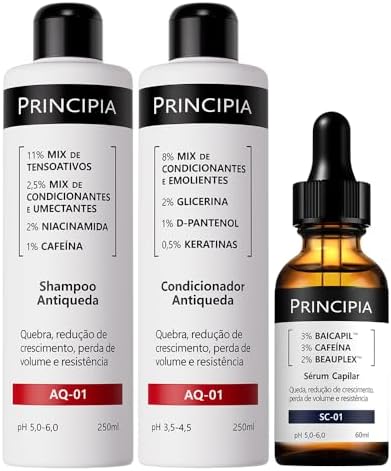 Principia Kit Antiqueda Trio Shampoo + Condicionar + Sérum Capil...