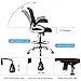 Giantex Mesh Drafting Chair, Standing Desk Stool with Lumbar Support, Adjustable Counter Height Office Chair w/Flip Up Arms & Footrest Ring, Sit Stand Chair Tall Office Chair