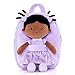 Onetoo Toddler Kids Backpack with Soft Tanned Baby Dolls in Purple Star Dress 9.5