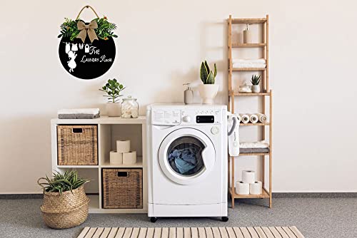 Vintage Laundry Room Decorative Wall Sign Laundry Room Decor Home Family Decorative Sign Inspirational Motto For Laundry Room, Bathroom, And Home, 12 X 12 Inch #TOP3
