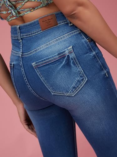 Image of Miss Chase Women's Skinny Fit High Rise Regular Length Denim Stretchable Jeans