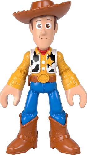 Fisher-Price ​Imaginext XL 9.5-inch Woody Action Figure with Articulation Wearing Signature Movie Look Inspired by Disney and Pixar Toy Story, JMD33