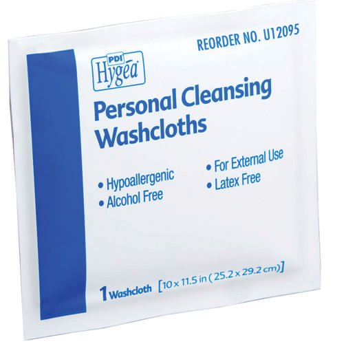 PDI U12095 Hygea Personal Washcloth , Box, 400, Washcloths