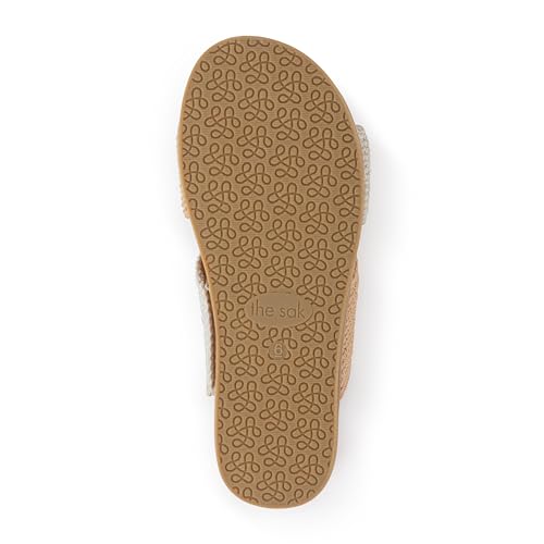 Image of The Sak Penelope Slide Sandal - Women's Flat Fashion Slides with Soft Cushion Sole -Hand Crochet Slip On Sandals For Everyday