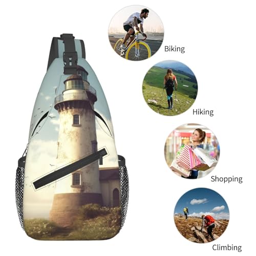 Bolso cruzado casual Old Lighthouse para hombre y mujer miniatura 6