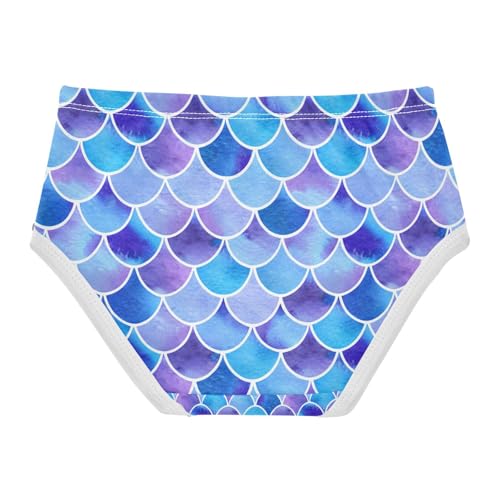 Blue Purple Mermaid Scales Toddler Girls's Underwear 2T 202c14162