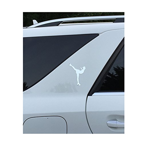 Chromevillage Magnetic Car Decal Ice Skate - Basketball, Football, Golf, Skating, Soccer - Stylish Stickers For Car Or Metal Surface - Chrome Reflective Magnetic Car Decals #TOP3