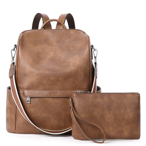 CLUCI Backpack Purse for Women, Womens Backpack Purse, Leather Anti-theft Large Fashion Designer Travel Bag Ladies Shoulder Bags