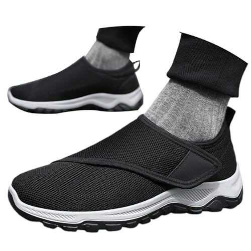 TBloevwlh Zapatos de mujer tejidos ligeros Zapatillas de malla tipo H Planos Ancho Malla Casual diabéticos Elegantes Zapatos de Terciopelo Zapatos de Balerina Zapatos de Verano Mujer Arch Support
