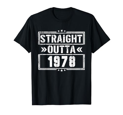 Straight Outta 1978 Birth Of Birthday Born in 1978 Vintage T�V���c