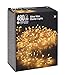Cluster Micro Lichterkette 480 LED warmweiß - 480 cm - Büschel Leuchtdraht Drahtlichterkette mit Netzteil für Innen und Außen