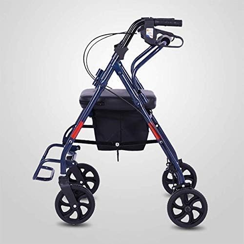 高齢者用歩行器、ケーブルブレーキ付き4輪歩行器、回転ホイール