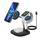 Moko Armor 4 in 1 Wireless Charger, Fast Charging Magnetic Wireless Charger Station Stand Compatible...