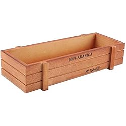 Maceteros De Madera Para Suculentas Sorand Plantador de Madera suculenta, Rectángulo Macetero, Vendimia Jardinera Jardinera de Flores Olla suculenta para jardineras de jardín de Flores al Aire Libre de Interior