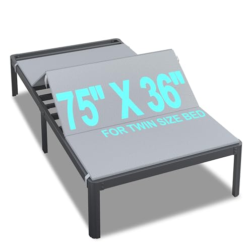 Yicensen Bunkie Board individual, tabla de bunkie de alta densidad, soporte de cama, resistente a la humedad, minimiza el ruido, antideslizante, transpirable, gris