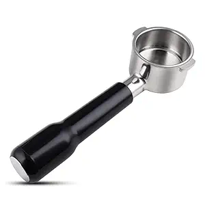 51mm portafilter for Delonghi ECP3420/EC155/BCO430/EC260, 51mm bottomless portafilter 2 ears, Stainless Steel Replacement Parts for Delonghi Handle