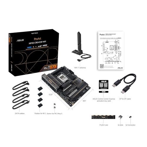ProArt X870E-CREATOR WIFI, scheda madre AMD X870E ATX, slot PCIe 5.0 x16, GPU di nuova generazione, 16+2+2 stadi di alimentazione, DDR5, doppia USB4, 10 Gb e 2,5 Gb LAN, WiFi 7, 4 slot M.2 - Scheda madre - Immagine 6