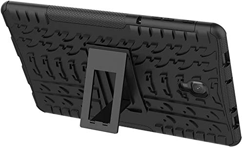 Image of MoreFit Hybrid Back Cover Case with Kickstand Wheel Pattern for Samsung Galaxy Tab S3 / SM-T820 / T825 - Black