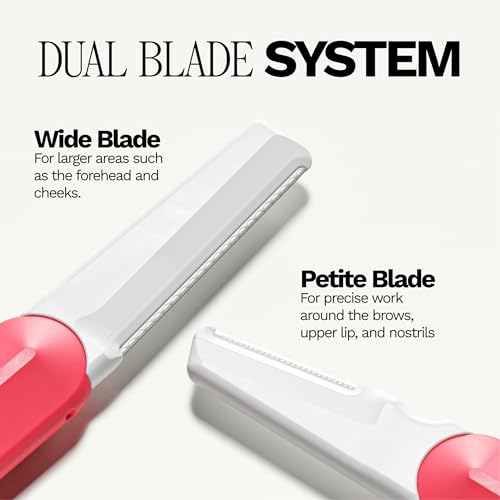 Jill J2 Dermaplane Refill Blades – 12 Advanced Replacement Blades for Jill Wand, Removes Peach Fuzz & Dull Skin with Petite & Wide Blades for Pro-Level Exfoliation, 6 Full Shaves