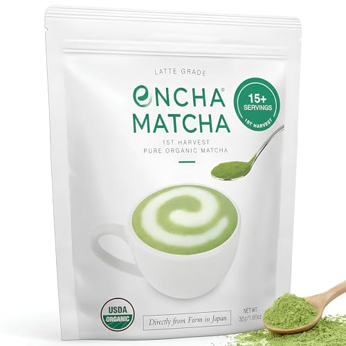 Encha Latte Grade Matcha Powder - First Harvest Organic Unsweetened