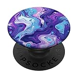 Marble-like Blue and Purple Pattern PopSockets Standard PopGrip