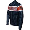 Vintagearc Men's Black & Orange Cowhide Leather Biker Jacket – H-D Inspired Motorcycle Style with Embroidered Logo and Snap Collar (UK, Alpha, 4XL, Regular, Regular) #2