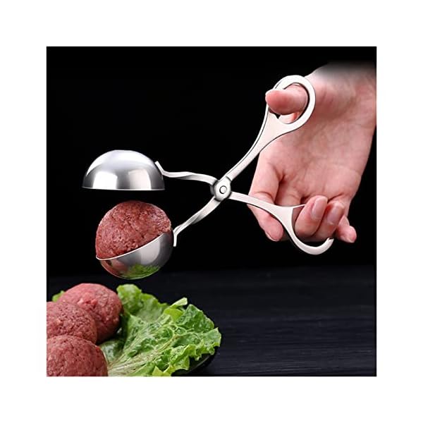 Gehaktbal Clip Roestvrij staal Gehaktball Maker Non-Stick Tang Fish Ball Meatballs Lepel Vleesgereedschap Bal Maker Keukengerei en Mallen Duurzaam en handig (Size : S)