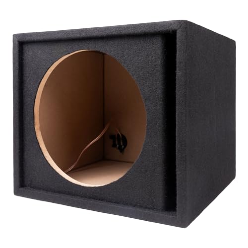 Maxxlink by Hifonics MBXP-112 12 Inch Single Ported Subwoofer Enclosure, Universal Fit Sub Box with UV Treated Carpet for in-Car Audio Systems, Black