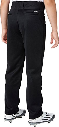 adidas Boys Triple Stripe Open Bottom Lightweight Relaxed Fit Baseball Pants (Black/XX-Small)3