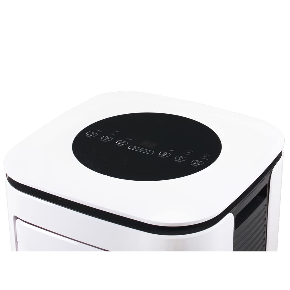 DIGIQUEST Climatizzatore portatile COMODO 9000BTU | 4 in 1: freddo, caldo, umidificatore e ventilatore (2.6kW e 2.0 kW) | 24h Timer | Modalità Notte | Salvaspazio [Classe energetica A]