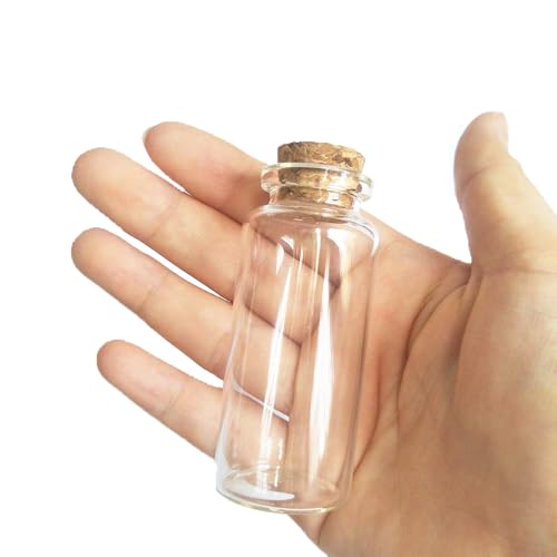 Luo House 10pcs 30ml Cork Stopper Glass Bottle Vials Jars with Cork Wishing Bottle Wedding Favor 30x70mm